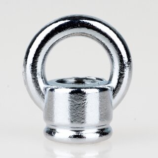 Ringnippel verchromt M10x1 Durchgangsgewinde &ndash; Druckguss, schwere Ausfhrung,  22 mm