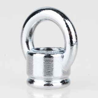 Ringnippel verchromt M10x1 Durchgangsgewinde &ndash; Druckguss, schwere Ausfhrung,  22 mm