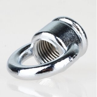 Ringnippel verchromt M10x1 Durchgangsgewinde &ndash; Druckguss, schwere Ausfhrung,  22 mm