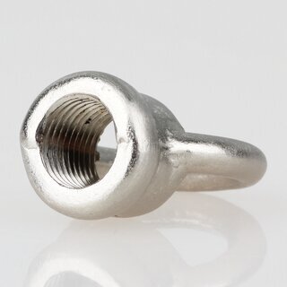 Ringnippel Messing nickel-matt M10x1 Durchgangsgewinde &ndash; Edelstahloptik, schwere Ausfhrung,  22 mm