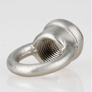 Ringnippel Messing nickel-matt M10x1 Durchgangsgewinde &ndash; Edelstahloptik, schwere Ausfhrung,  22 mm