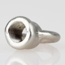 Ringnippel Messing nickel-matt M10x1 Durchgangsgewinde – Edelstahloptik, schwere Ausführung, Ø 22 mm