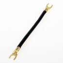 Verdrahtungsbrücke 6mm² schwarz 350mm H07V-K mit Gabelschuh beidseitig, 3 Stück