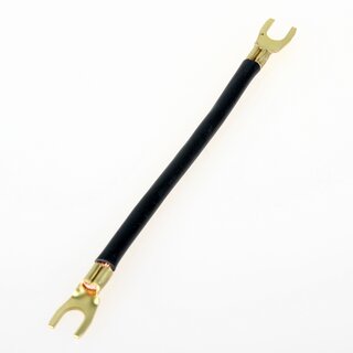 Verdrahtungsbrcke 10mm schwarz 265mm H07V-K mit Gabelschuh beidseitig, 3 Stck