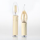 E14 Kerzenhülse Antik mit Tropfenoptik –...