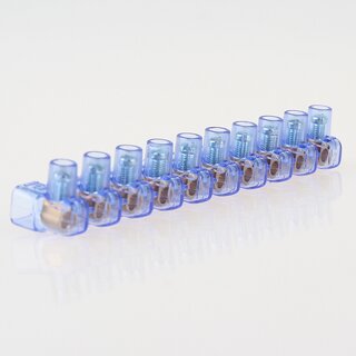 Lsterklemme transparent 10-polig bis 1,5mm &ndash; einseitig geschlossen