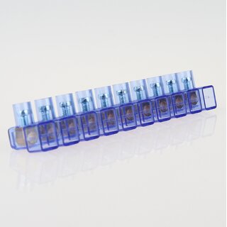 Lsterklemme transparent 10-polig bis 2,5mm &ndash; einseitig geschlossen