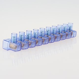 Lsterklemme 4mm transparent 10-polig einseitig geschlossen