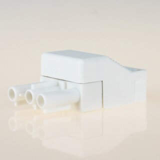 Schnellmontage-Steckverbinder Steckerteil &ndash; 230V/16A &ndash; wei, Thermoplast, fr Leuchtenverdrahtung