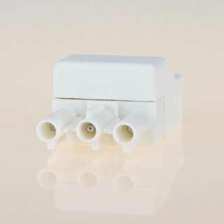 Schnellmontage-Steckverbinder Steckerteil &ndash; 230V/16A &ndash; wei, Thermoplast, fr Leuchtenverdrahtung