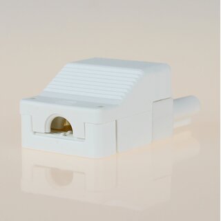 Schnellmontage-Steckverbinder Steckerteil &ndash; 230V/16A &ndash; wei, Thermoplast, fr Leuchtenverdrahtung