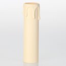 E14 Kerzenhülse Elfenbein mit Tropfenoptik –...