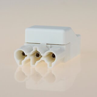 Schnellmontage-Steckverbinder Buchsenteil &ndash; 230V/16A &ndash; wei, Thermoplast, fr Leuchtenverdrahtung