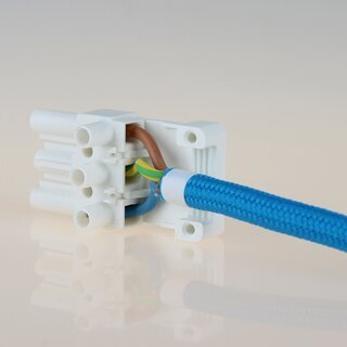 Schnellmontage-Steckverbinder Buchsenteil &ndash; 230V/16A &ndash; wei, Thermoplast, fr Leuchtenverdrahtung