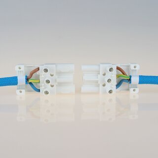 Schnellmontage-Steckverbinder Buchsenteil &ndash; 230V/16A &ndash; wei, Thermoplast, fr Leuchtenverdrahtung
