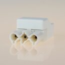 Schnellmontage-Steckverbinder Buchsenteil – 230V/16A – weiß, Thermoplast, für Leuchtenverdrahtung