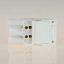 Schnellmontage-Steckverbinder Buchsenteil – 230V/16A – weiß, Thermoplast, für Leuchtenverdrahtung