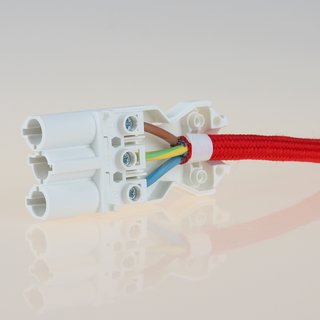 Schnellmontage Steckverbinder fr individuelle Verbindungsleitungen Steckerteil 230V/16A wei