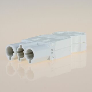 Schnellmontage-Steckverbinder Steckerteil &ndash; 230V/16A &ndash; wei, Thermoplast, fr individuelle Verbindungsleitungen