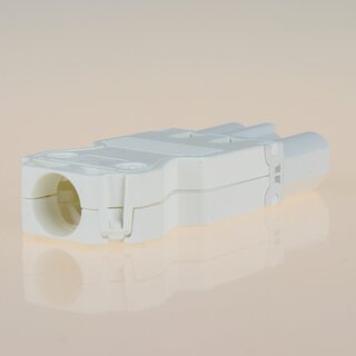 Schnellmontage-Steckverbinder Steckerteil &ndash; 230V/16A &ndash; wei, Thermoplast, fr individuelle Verbindungsleitungen