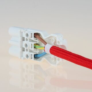 Schnellmontage-Steckverbinder Steckerteil &ndash; 230V/16A &ndash; wei, Thermoplast, fr individuelle Verbindungsleitungen