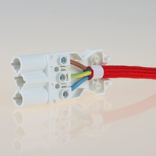 Schnellmontage-Steckverbinder Steckerteil &ndash; 230V/16A &ndash; wei, Thermoplast, fr individuelle Verbindungsleitungen