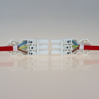 Schnellmontage-Steckverbinder Steckerteil &ndash; 230V/16A &ndash; wei, Thermoplast, fr individuelle Verbindungsleitungen