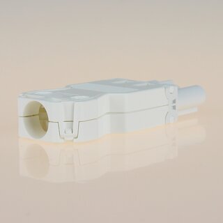 Schnellmontage-Steckverbinder Buchsenteil &ndash; 230V/16A &ndash; wei, Thermoplast, fr individuelle Verbindungsleitungen