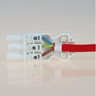 Schnellmontage-Steckverbinder Buchsenteil &ndash; 230V/16A &ndash; wei, Thermoplast, fr individuelle Verbindungsleitungen