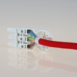 Schnellmontage-Steckverbinder Buchsenteil &ndash; 230V/16A &ndash; wei, Thermoplast, fr individuelle Verbindungsleitungen