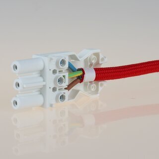 Schnellmontage-Steckverbinder Buchsenteil &ndash; 230V/16A &ndash; wei, Thermoplast, fr individuelle Verbindungsleitungen