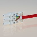 Schnellmontage-Steckverbinder Buchsenteil – 230V/16A – weiß, Thermoplast, für individuelle Verbindungsleitungen