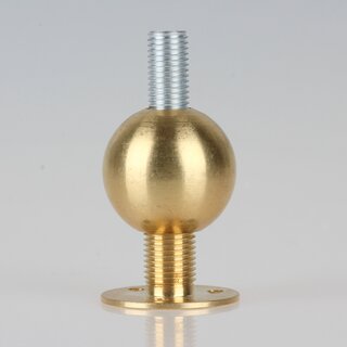 Messing Reduzier-Kugel  25 mm &ndash; M10x1 auf M8x1 Innengewinde, fr Lampenbau, Leuchtenindustrie und dekorative Anwendungen