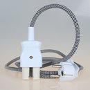 2,0m Gertestecker Textilkabel Anschlussleitung...