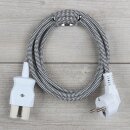 2,0m Gerätestecker Textilkabel Anschlussleitung...