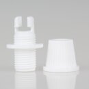 Zugentlaster Kunststoff weiß mit Quetschverbindung...