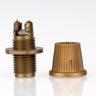 Zugentlaster Kunststoff gold mit Quetschverbindung M10x1x10 AG fr Rundkabel