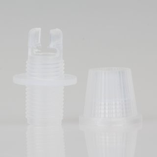 Zugentlaster Kunststoff transparent mit Quetschverbindung M10x1x10 AG fr Rundkabel