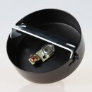 Lampen Baldachin 80 × 25 mm Metall schwarz mit Ringnippel 30 mm – für Kettenaufhängung