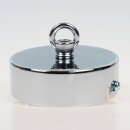 Lampen Baldachin 80 × 25 mm Metall verchromt mit Ringnippel 22 mm – für Kettenaufhängung