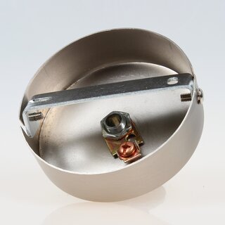Lampen Baldachin 80  25 mm Metall in Edelstahloptik mit Ringnippel 22 mm &ndash; fr Kettenaufhngung