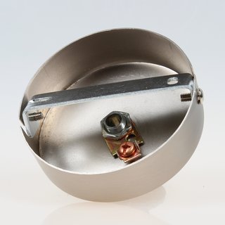 Lampen Baldachin 80x25 Metall edelstahloptik mit Ringnippel 22mm fuer Kettenaufhaengung
