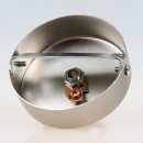 Lampen Baldachin 80 × 25 mm Metall in Edelstahloptik mit Zahn-Ringnippel 42 mm – für Kettenaufhängung