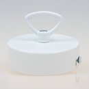 Lampen Baldachin 80x25 Metall wei mit Zahn-Ringnippel...