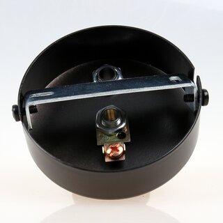 2-Loch Baldachin 80  25 mm Metall schwarz mit Ringnippel 22 mm &ndash; fr Kettenaufhngung