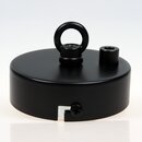 2-Loch Baldachin 80  25 mm Metall schwarz mit Ringnippel...