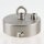 2-Loch Lampen Baldachin 80 × 25 mm Metall in Edelstahloptik mit Ringnippel 22 mm – für Kettenaufhängung