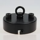 3-Loch Lampen Baldachin 80  25 mm Metall schwarz mit...