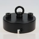 3 Loch Lampen Baldachin 80x25 Metall schwarz mit...
