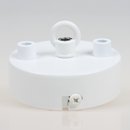 3 Loch Lampen Baldachin 80x25 Metall wei mit Ringnippel...
